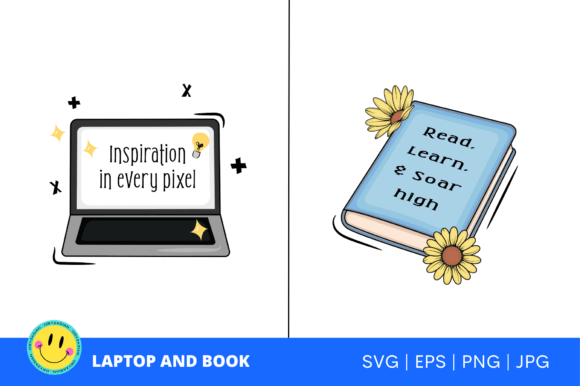 A Laptop and a Book - Back to School