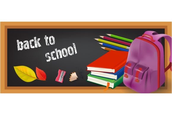 Back to School Banner Design with Pencil