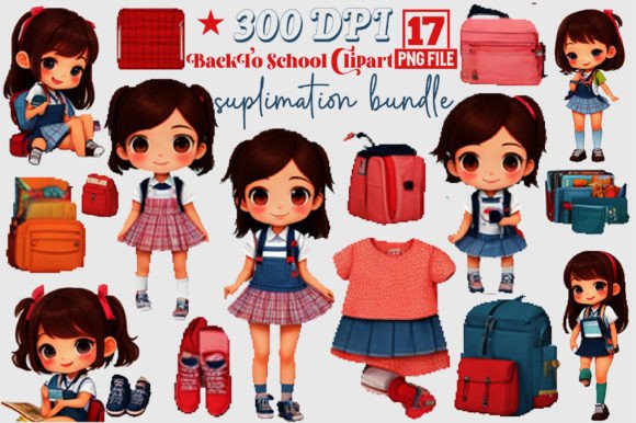 Back to School Clipart Sublimation: Ready-to-Use PNG Designs for Creative Projects