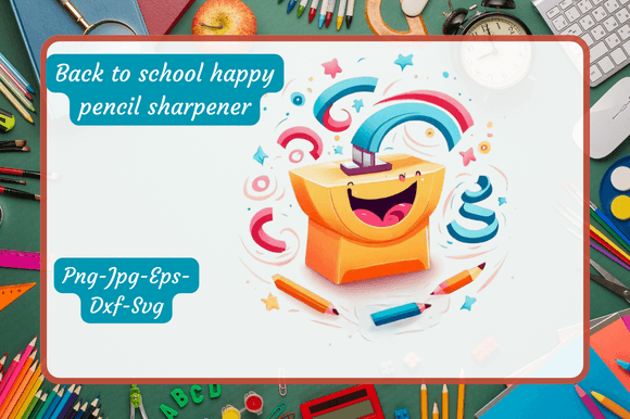 Back to School Happy Pencil Sharpener: A Versatile Digital Design Asset for Modern Creators