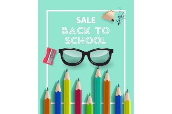Back to School Lettering in Frame with P