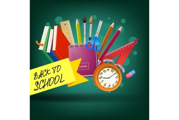 Back to School Lettering on Yellow Ribbo