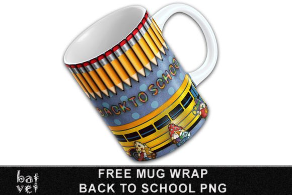 Back to School Mug Wrap PNG Sublimation