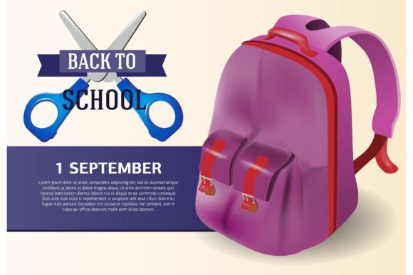 Back to School Poster Design with Violet