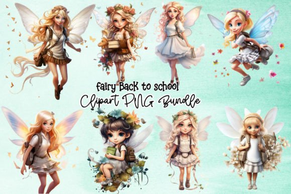 Fairy Back to School: Creative PNG Bundle