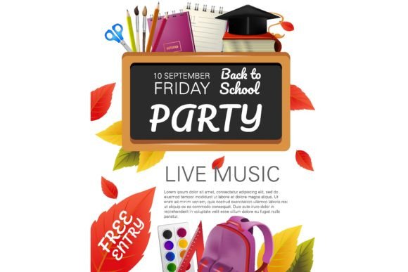 Free Entry, Back to School Party Flyer D: A Practical Design Resource for Educators and Organizers